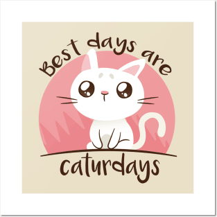 Best days are Caturdays Posters and Art